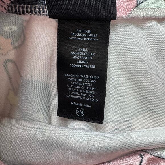 Vintage Spirited Away Studio Ghibli Pink Velvet Print Skater Skirt Size Small - Picture 6 of 9